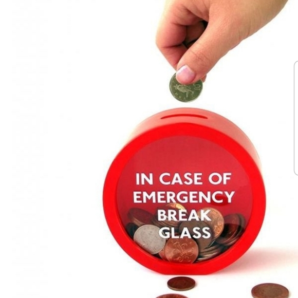 In Case of Emergency Break Glass Piggy / Coin Bank - Picture 8 of 10